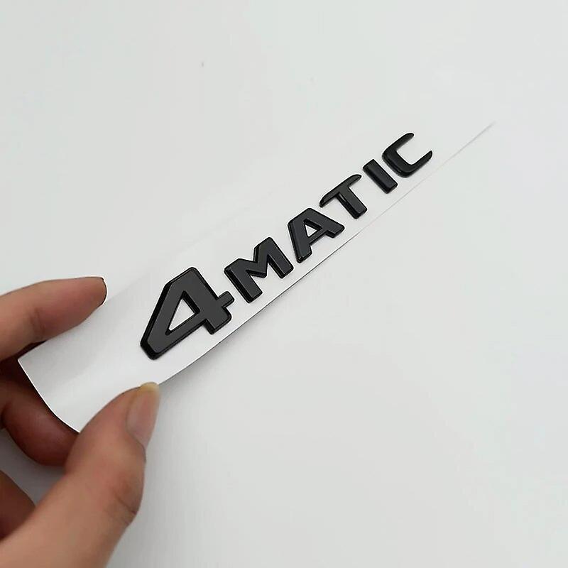 Hikig 3d Abs 4 Matic Logo 4matic Emblem Letters Car Trunk Badge For Mercedes Benz A C E Glc X156 W205 W213 4matic Sticker Accessories Glossy Black ...