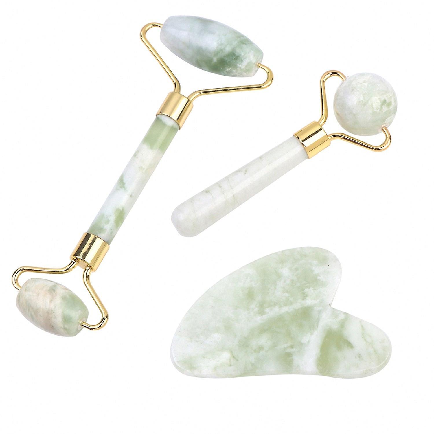 Massage Stones Face jade roller gua sha scraper massager for neck body guasha eye massage face slimming therapy beauty skincare tool Thorn roller