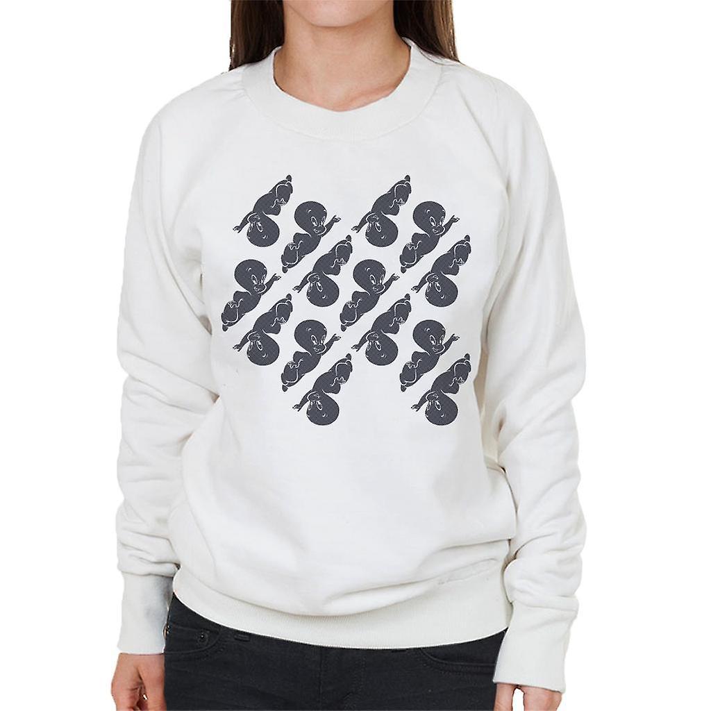 Casper The Friendly Ghost Flying Pattern Women's Sweatshirt White X-Large