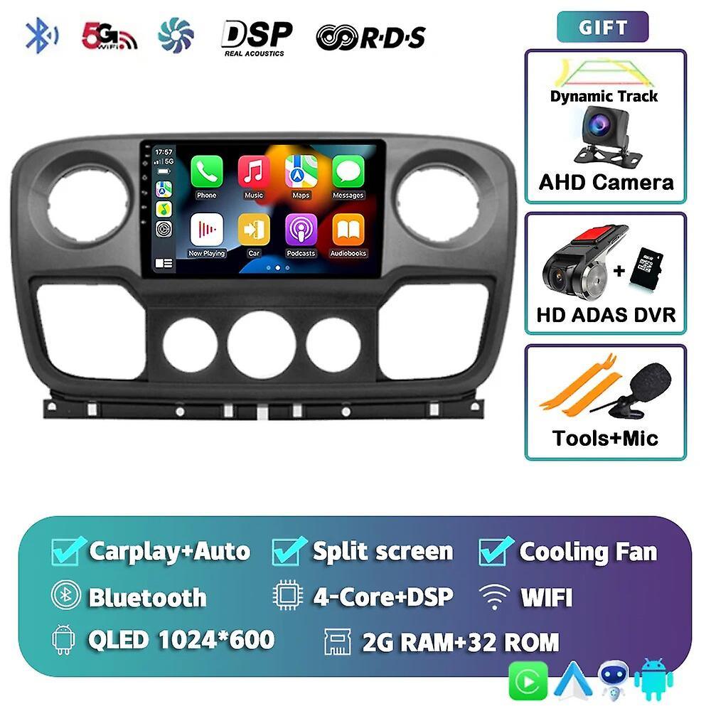 Redkid Android 13 Carplay Auto Car Radio For Renault Master Nissan Nv400 Opel Movano 2010 - 2021 Multimedia Player Stereo Gps Dsp Wifi 2G-32G CAM DVR