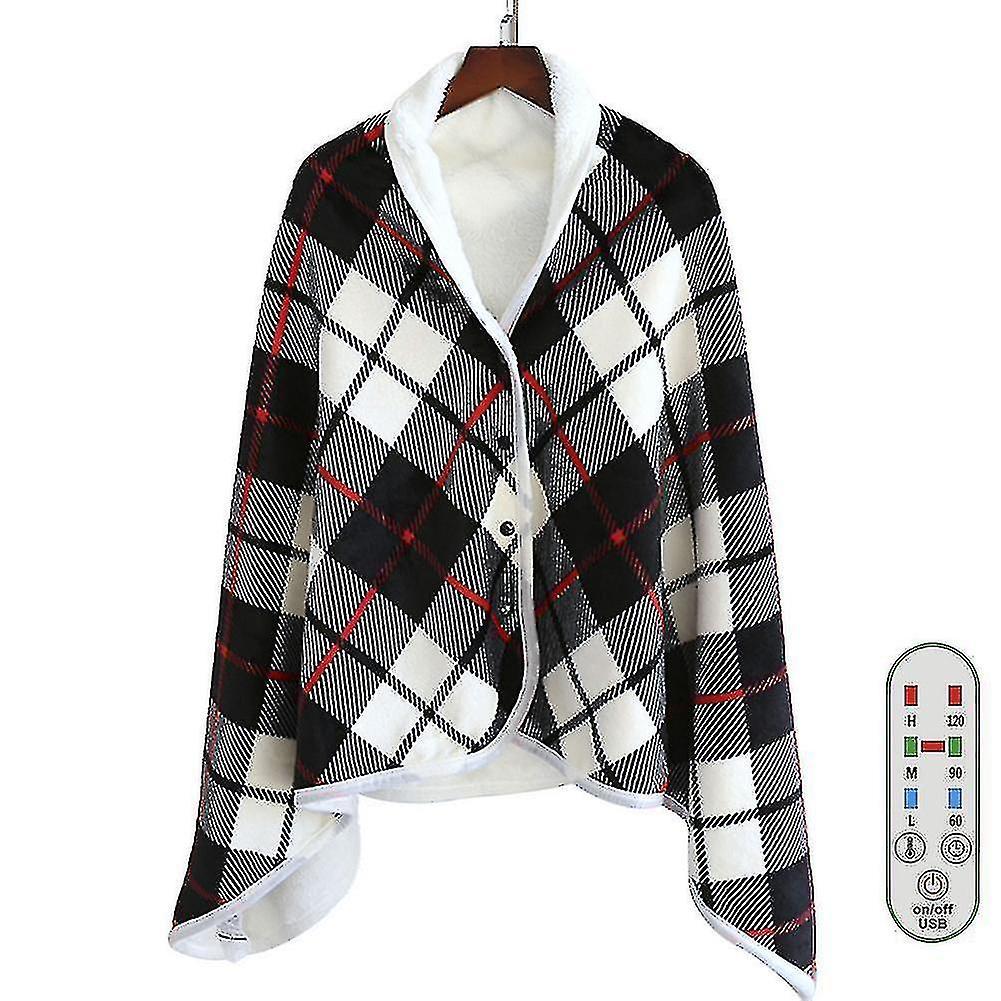 Tianzun Adjustable Timing Usb Electric Heated  Warm Shawl Flannel Throw  140x80cm Winter Warm Home Heating