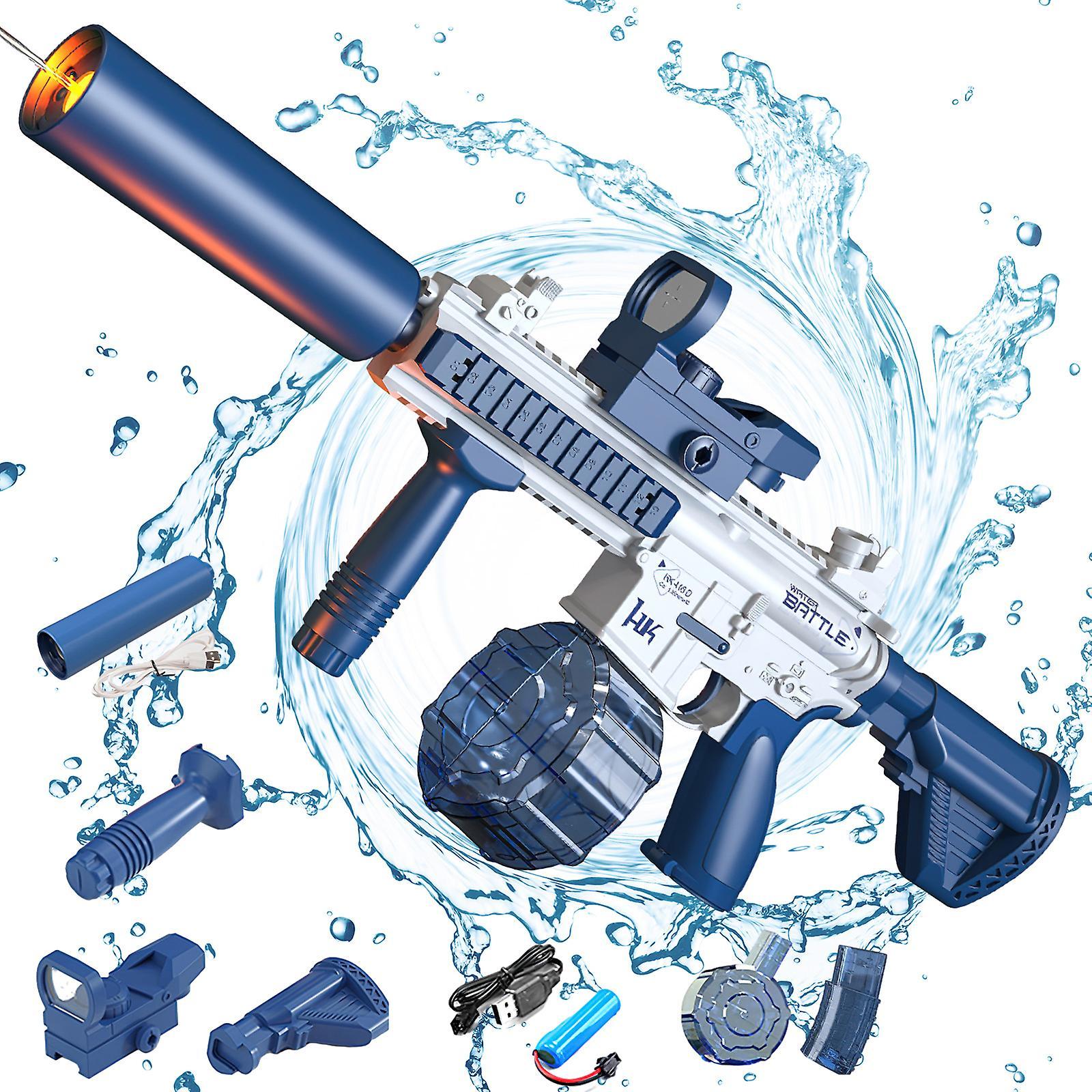 Muggyz M416 Electric Water Gun Automatic Water Spray Gun 32 Inch 450cc+60cc Large Capacity Water Gun For Children Summer Outdoor Games