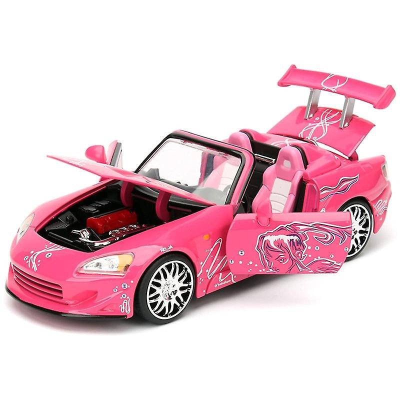 1:24 Honda S2000 Alloy Sports Car Diecast & Toy Metal Muscle Racing Car Supercar Model  Collection Childrens Gift Toy Cars Pink