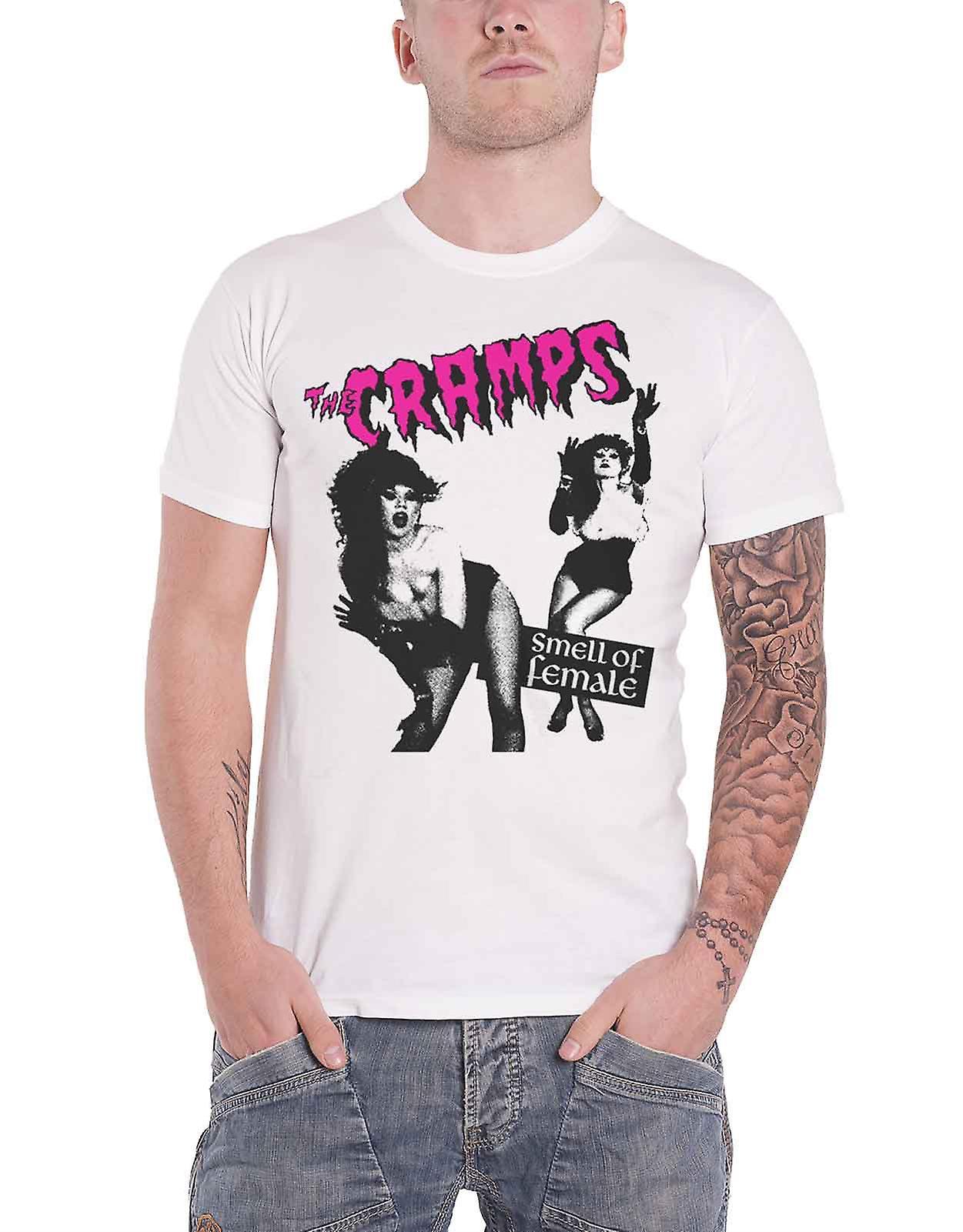 The Cramps T Shirt Smell Of Female Album Cover Band Logo new Official Mens White L