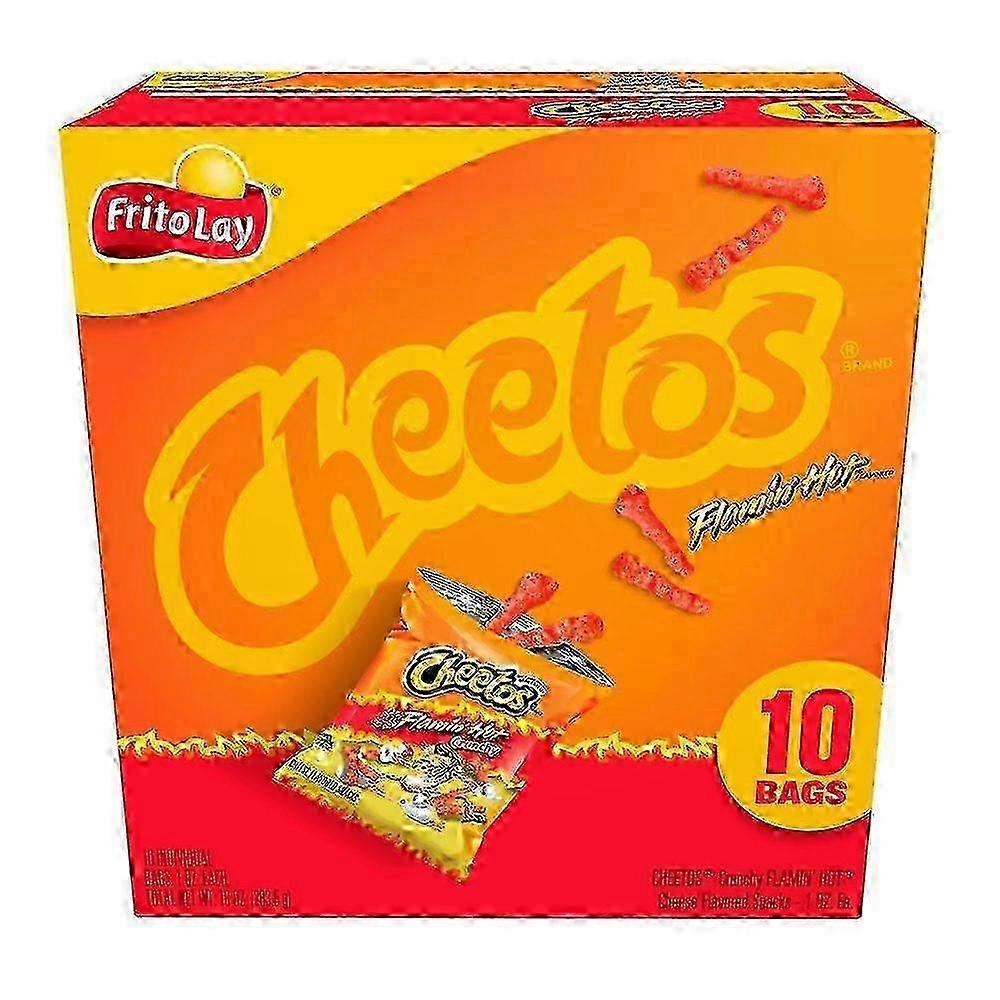 Cheetos Crunchy Cheese Flavored Snacks Flamin' Hot, 10 Ea