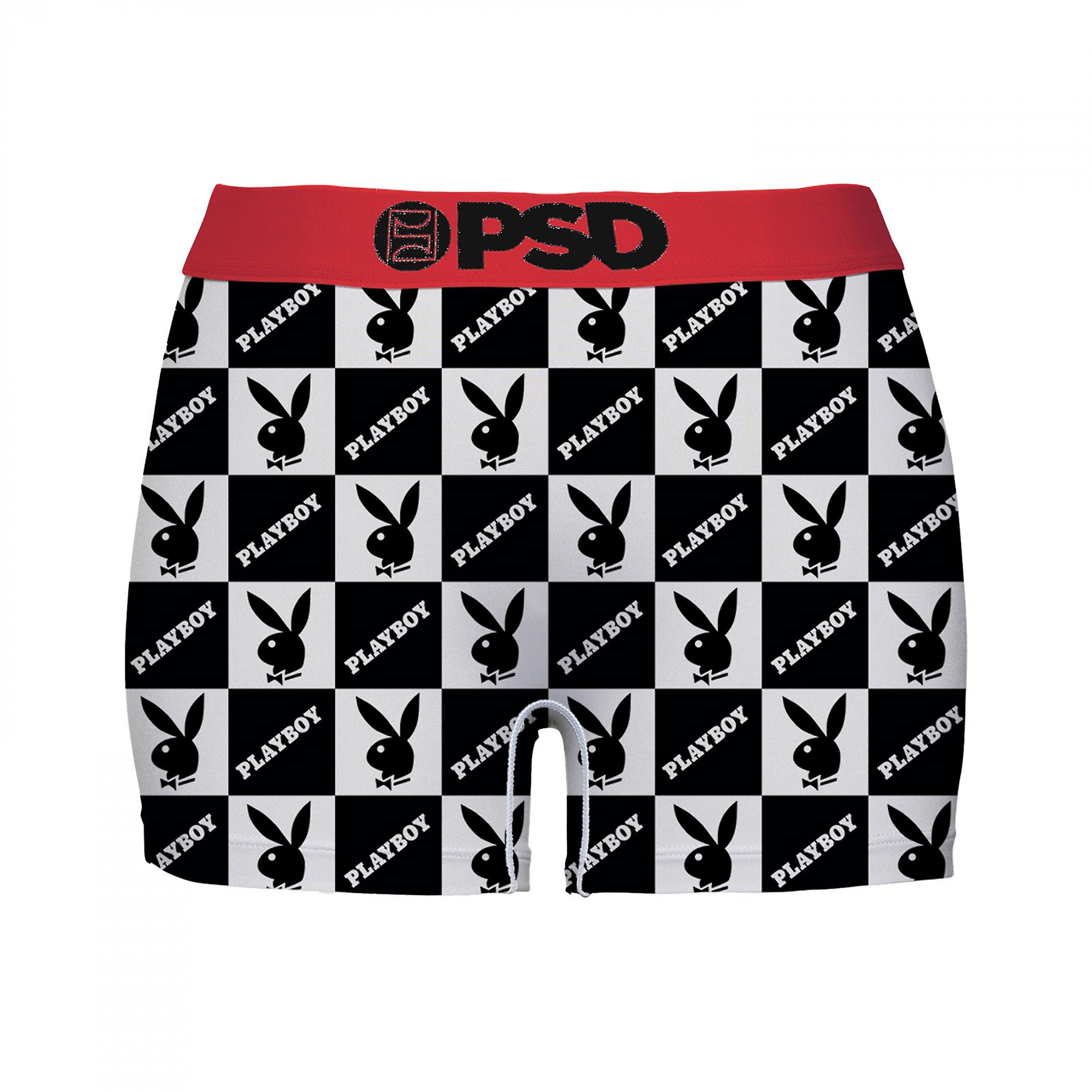 Pop Culture Playboy Checkers PSD Boy Shorts Underwear Multi-Color Small