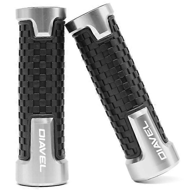 Redkid Motorcycle handlebar grip handle bar Motorbike handlebar grips cover For Ducati Diavel Carbon XDiavel/S 7/8'' 22mm Silver