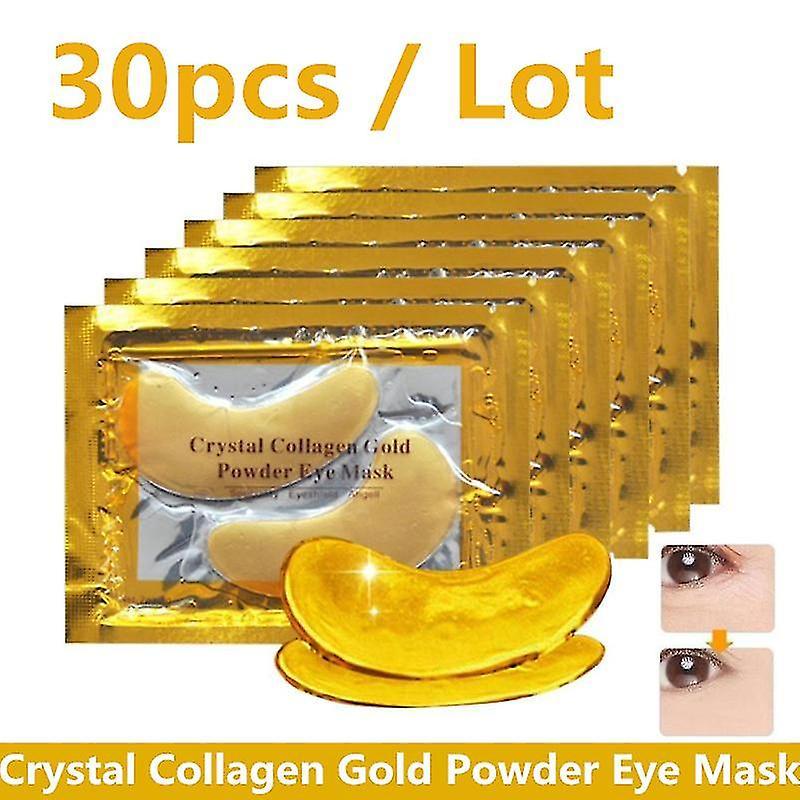 Suersist Crystal Collagen Gold Powder Eye Mask Anti-aging Dark Circles Acne Beauty Patches For Eye Skin Care Korean Cosmetics 30p=15pairs