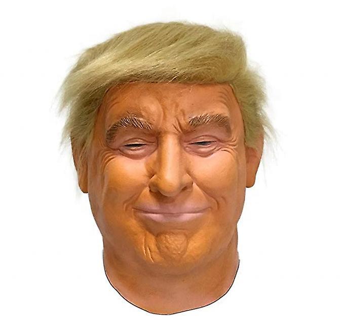 Sztxj Realistic Celebrity Mask - Republican Presidential Candidate Mask - Donald Trump Mask - Full Head Latex (Orange, Adult Size)