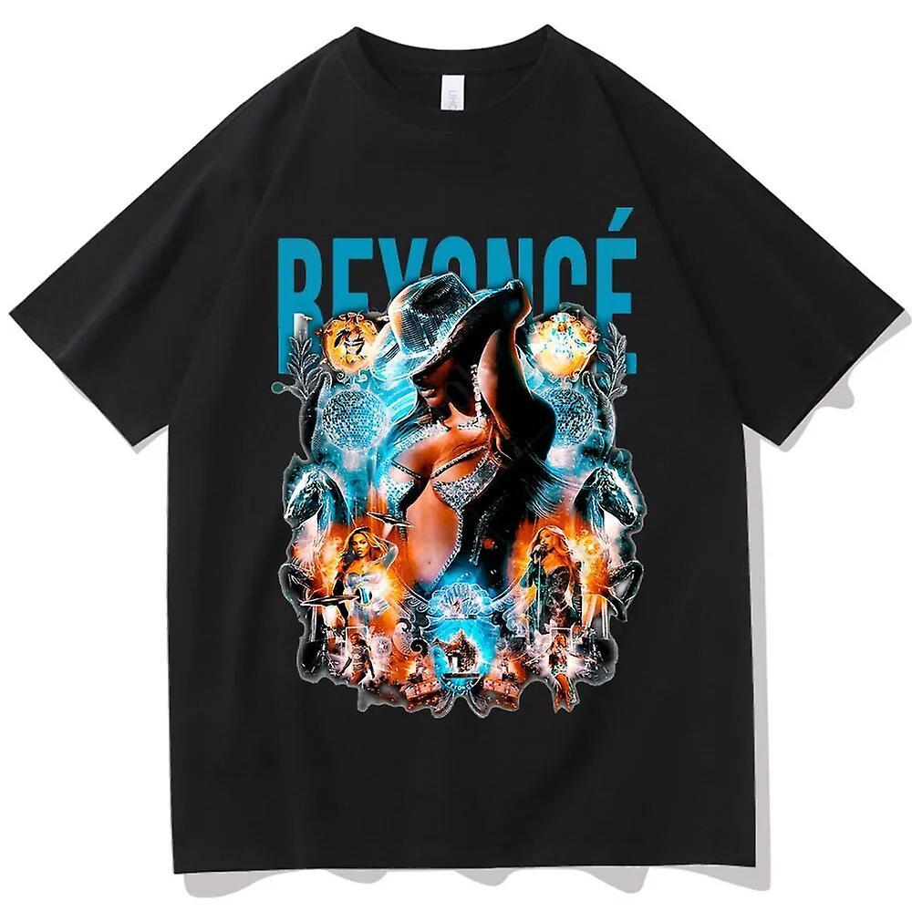 Dlelv Beyonce Renaissance World Tour 2023 Shirts Man Woman T-shirts Fashion Harajuku Hip Hop Tops black1 4XL