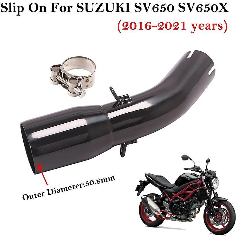 Youping For SUZUKI SV650 SV650X 2016 - 2021 2022 Motorcycle Modified Middle Link Pipe Slip On Connection 51mm Exhaust Muffler Escape