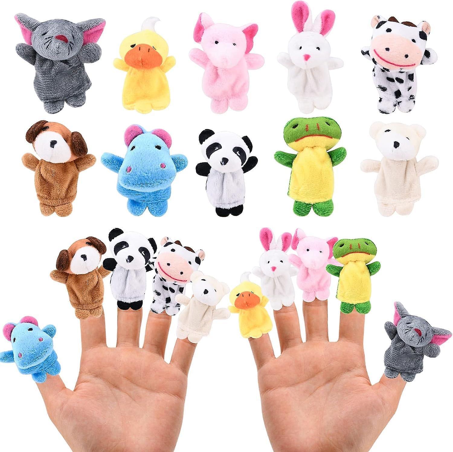 Vonkayi Pack of 10 Baby Finger Puppets, Finger Puppets for Children, Small Animal Finger Puppet for Birthday Baby Shower