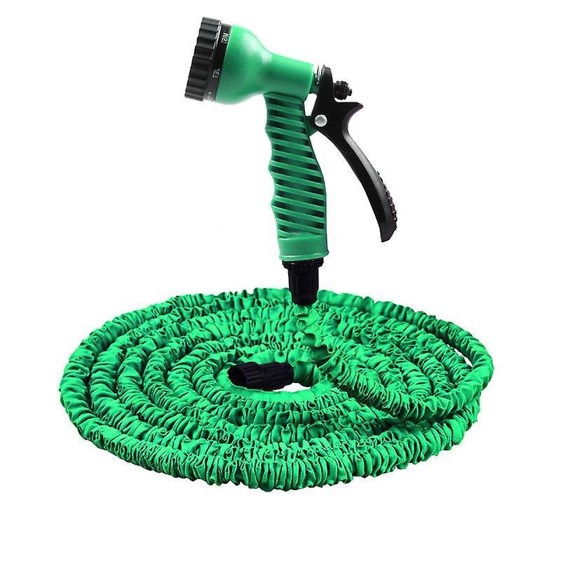 Slowmoose Garden Expandable Magic Flexible Water Hose, Plastic Pipe With Spray Gun Green 75ft