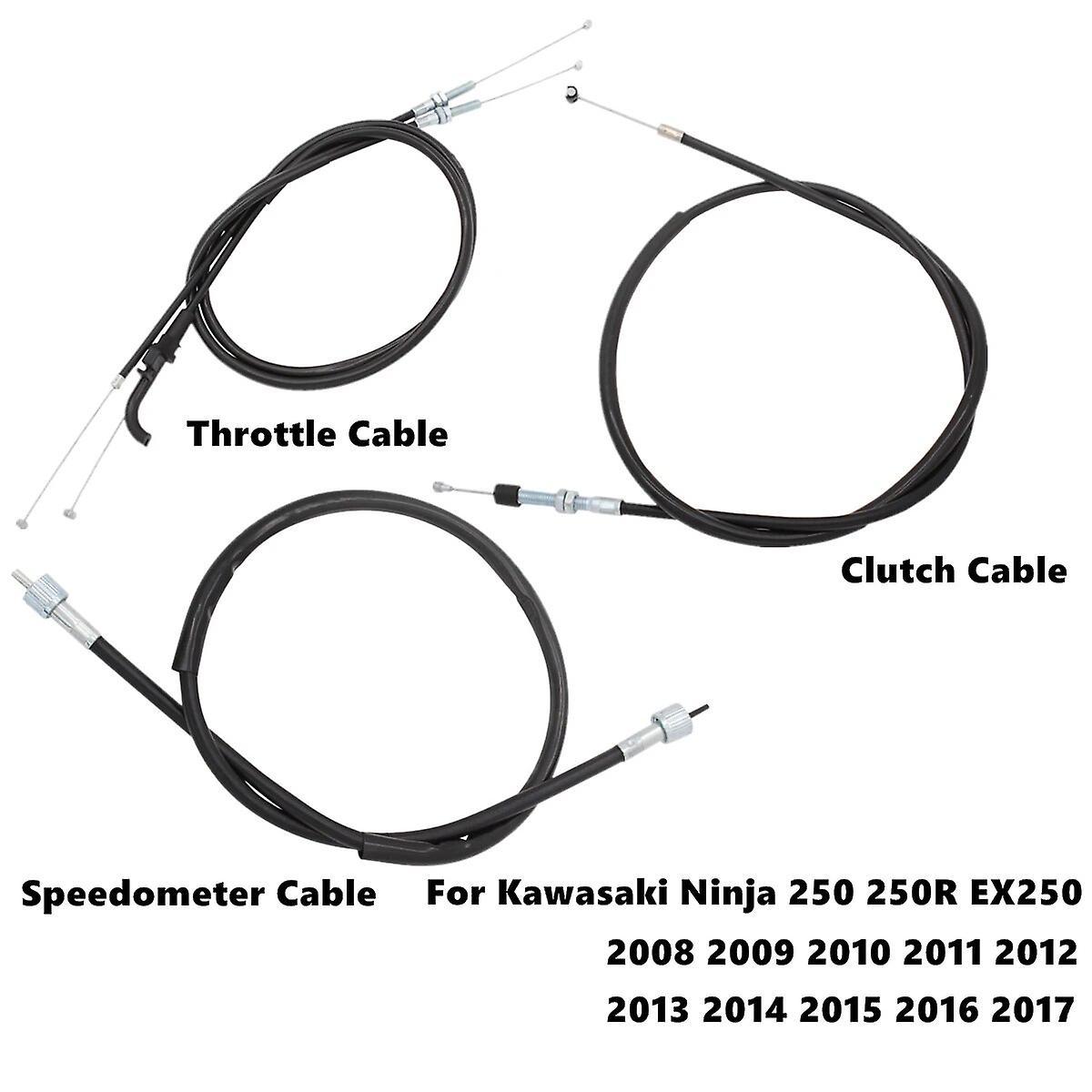 Scitoo Motorcycle Clutch/Speedometer Throttle Cable For Kawasaki Ninja 250 250R EX250 2008 2009 2010 2011 2012 2013 2014 2015 2016 2017 C-Throttle ...