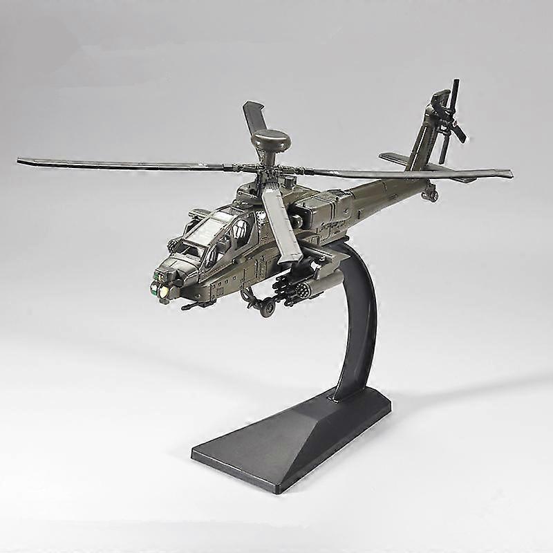 Toy Cars NEW America AH-64 Apache Utility Alloy Helicopter Airplane Model Simulation Metal Flying Model Sound and Light Children Toy Gift With foam...