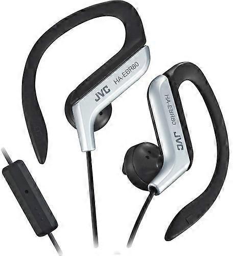 JVC HAEBR80S SPORT CLIP EARPHONES MICROPHONE SLV JVC Ha-Ebr80-S Sport Clip Earphones W/Microphone (Silver)  [HEADPHONES] Silver, With Microphone, I...