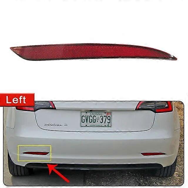 Jelivey 2x For Tesla Model 3 2017~2023 Rear Bumper Reflector Light Driving Brake Stop Turn Signal Lamp Taillight Rearlamp Car Interior Left