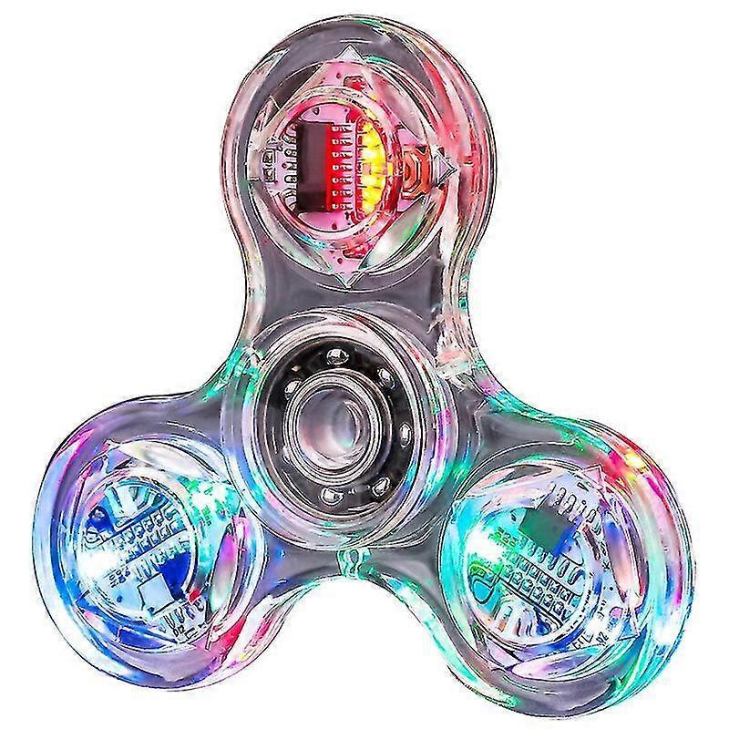 Ersam Crystal Luminous Led Light Fidget Spinner Hand Top Spinners Glow In Dark Edc Stress Relief Toys Gyroscope