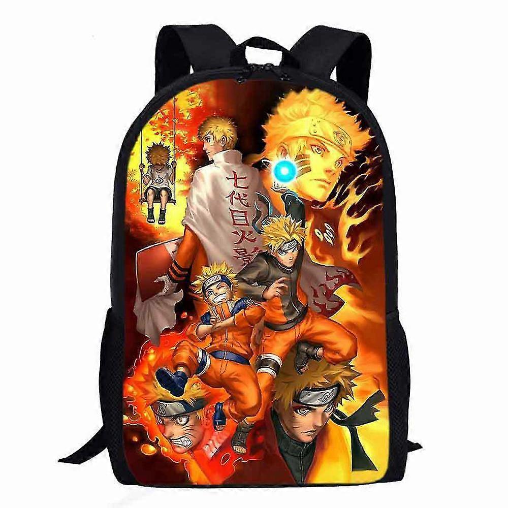 Lequeen Anime Naruto Printed Backpack School Bag Outdoor Travel Rucksack For Kids Boys Gifts B