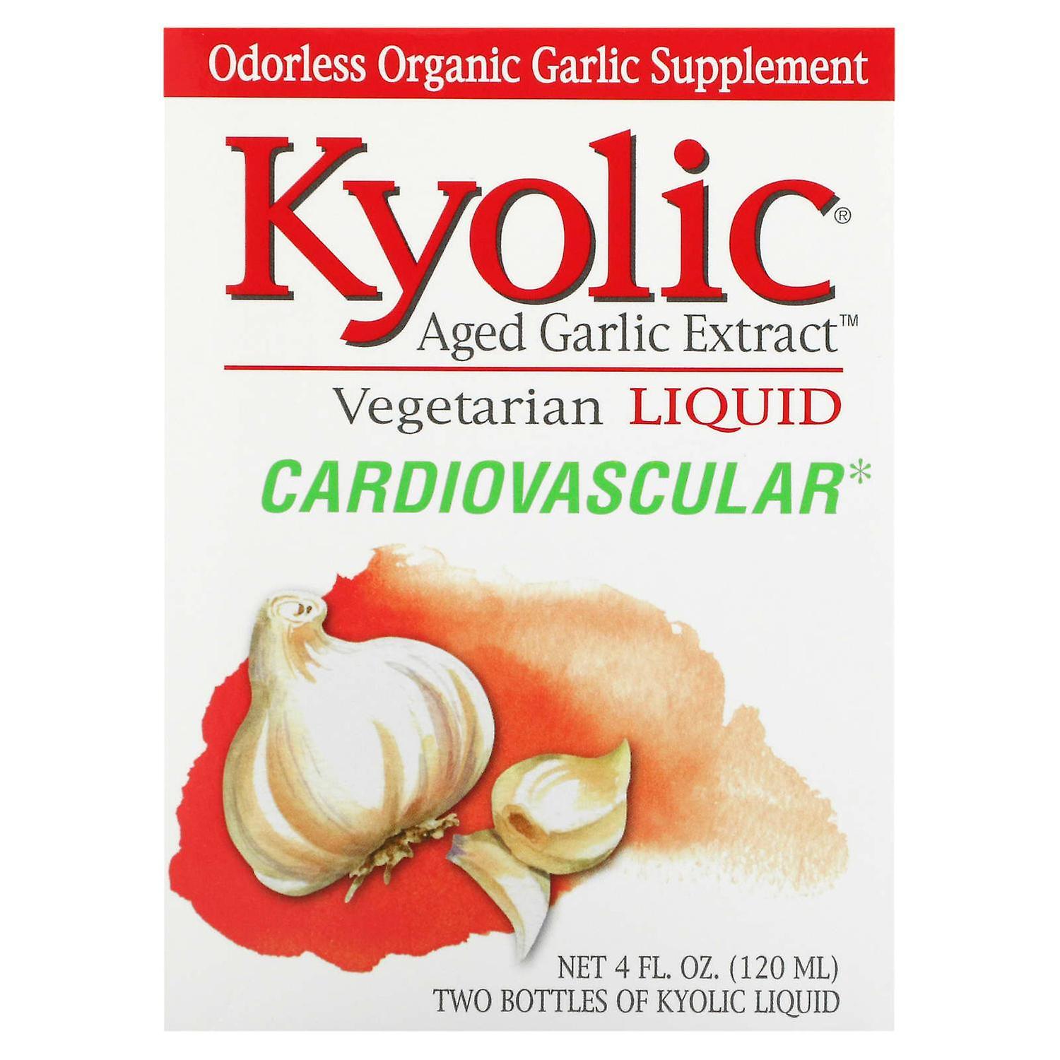 Kyolic, Aged Garlic Extract, Cardiovascular, Liquid, 2 Bottles, 2 Fl Oz (60 ml) Each