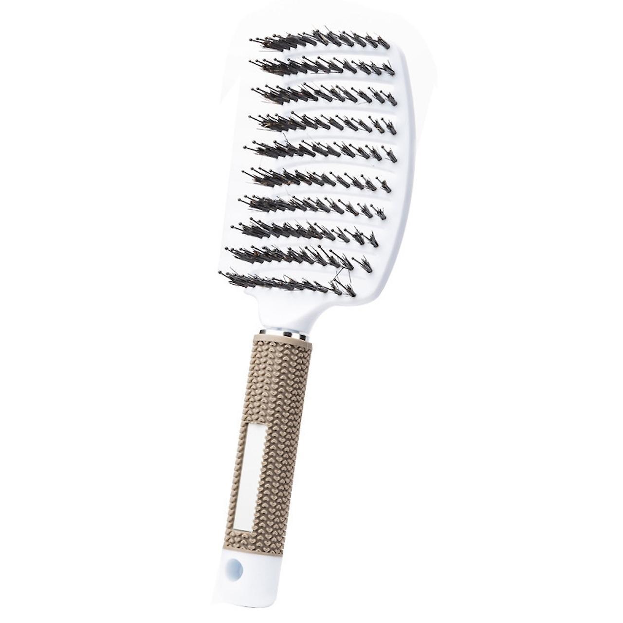 Global Items Ergonomic tangle-free hairbrush White