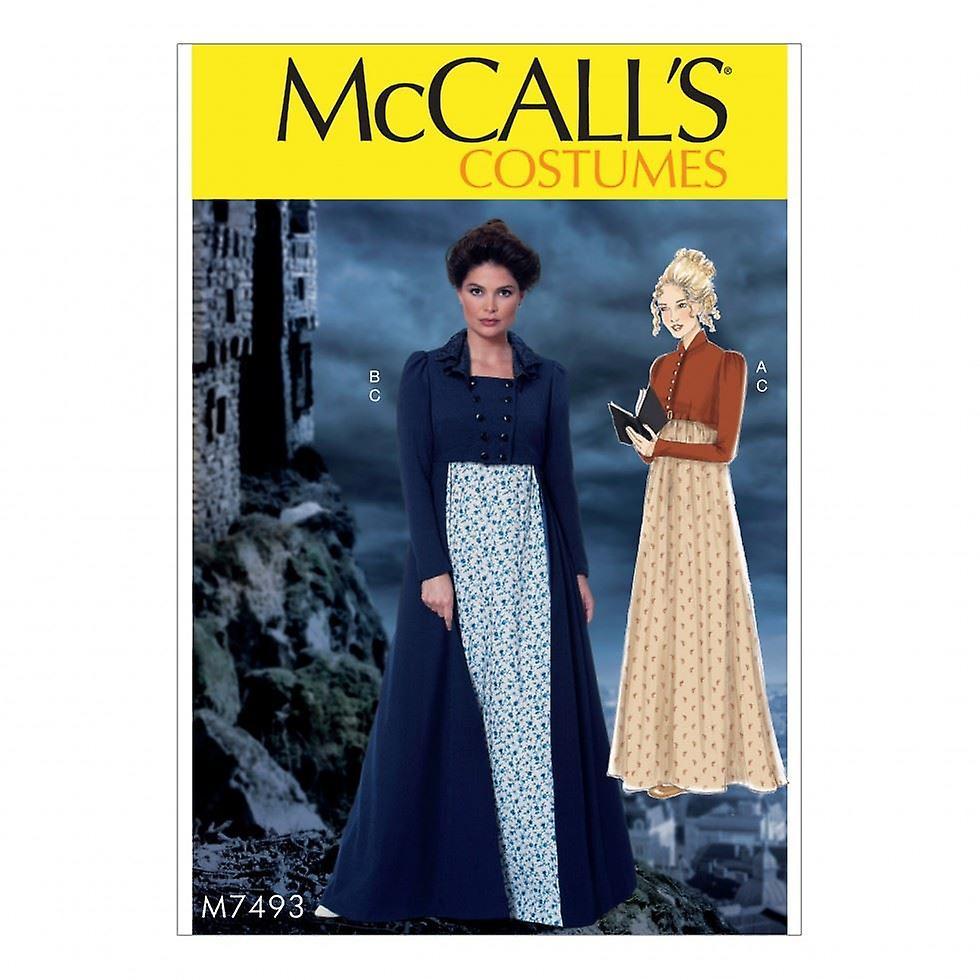 McCalls Sewing Pattern 7493 Women 14-16-18-20-22