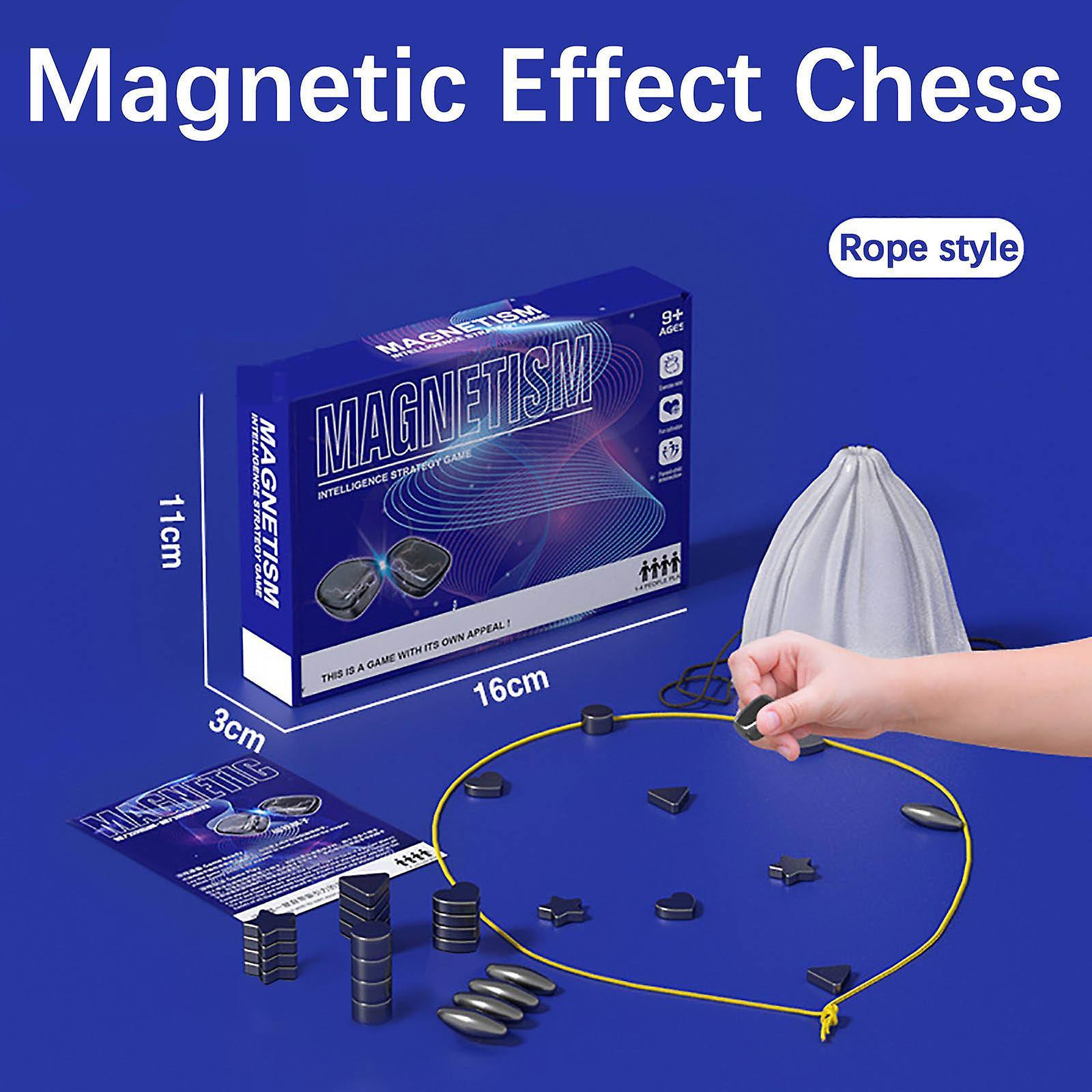 Kakanwo Magnetic Chess Game Magnetic Effect Chess Board Game Chess Magnetic Effect Training Concentration Chess Puzzle Children D A Free Size