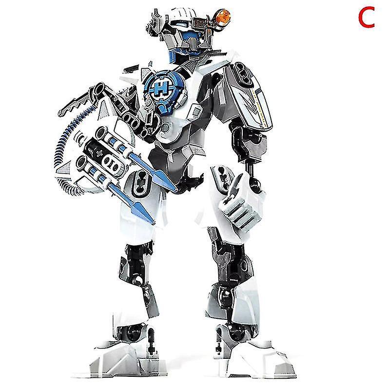 Zhenv Star Warrior Soldier Bionicle Hero Factory Robot Figure Building Block Model Toy Kid's Gift White