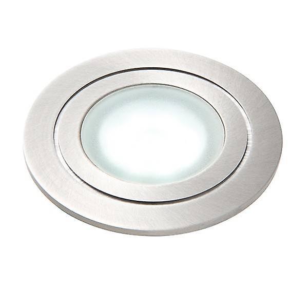 Saxby Lighting Hayz Integrated LED 1 Light Outdoor Coastal Recessed Light Marine Grade Brushed Stainless Steel, Frosted IP67