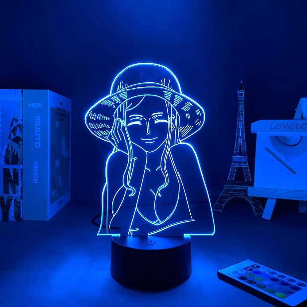 Unbrand 3D Illusion Lamp Night Lights One Piece Nico Robin Anime 3D