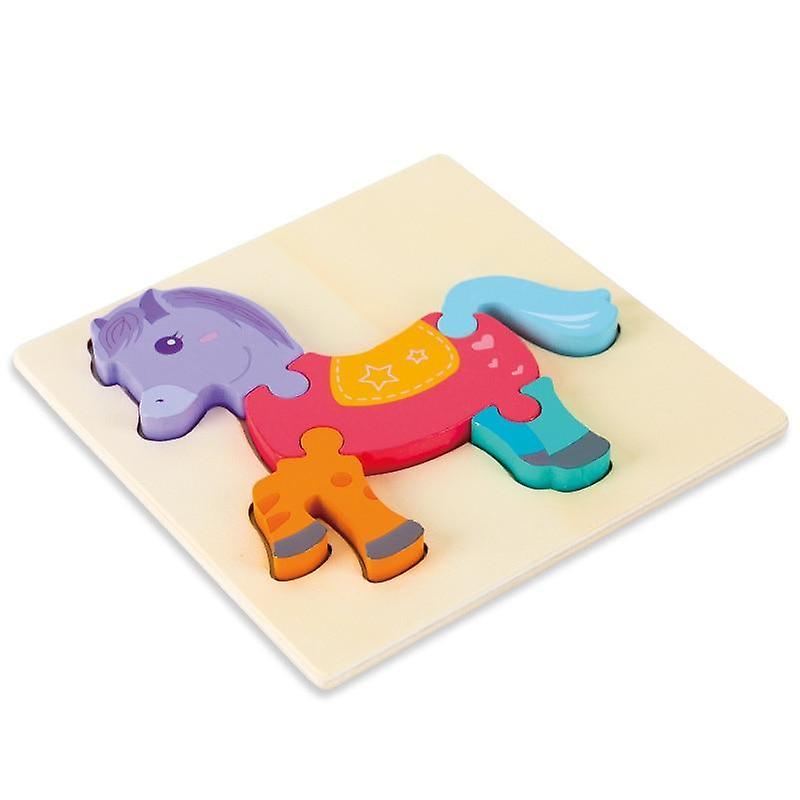 Slowmoose High-quality  3d Wooden Puzzle Educational horse