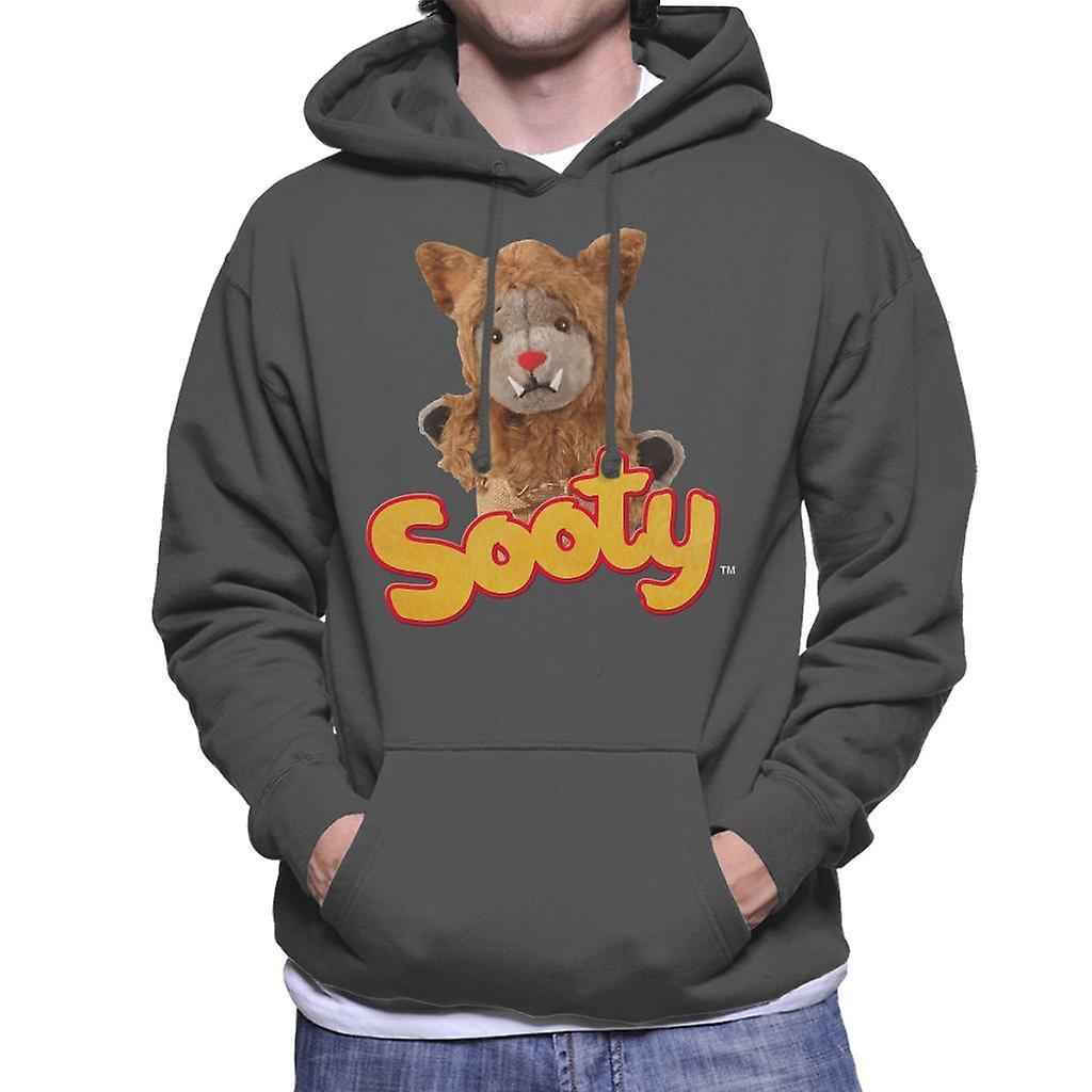 Sooty Halloween Sweep Werewolf Men's Hooded Sweatshirt Charcoal XX-Large