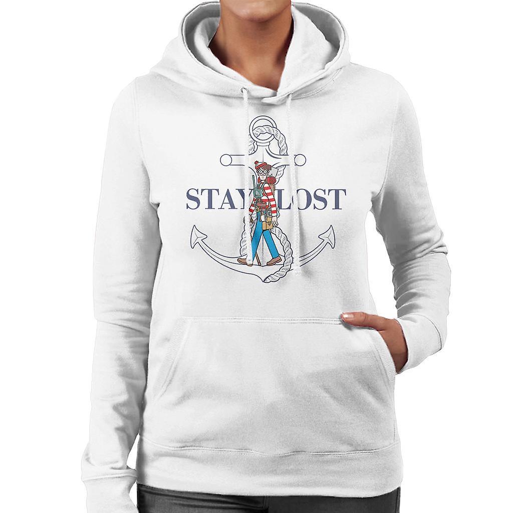 Wheres Wally Where's Wally Stay Lost Women's Hooded Sweatshirt White XX-Large