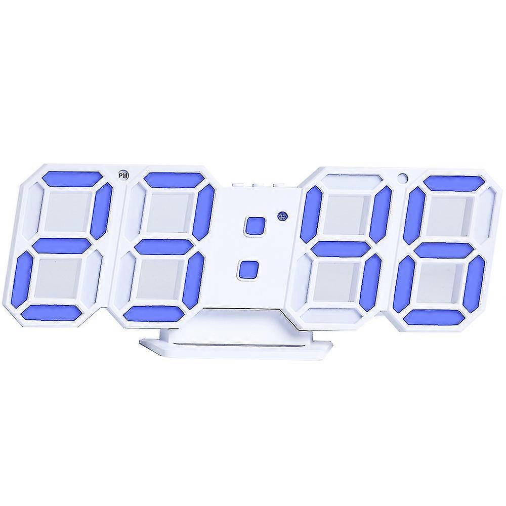 Mintian 3d Digital Alarm Clock,wall Led Number Time Clock With 3 Auto Adjust Brightness Levels,led Electronic Clock With Snooze Function,modern Nig...