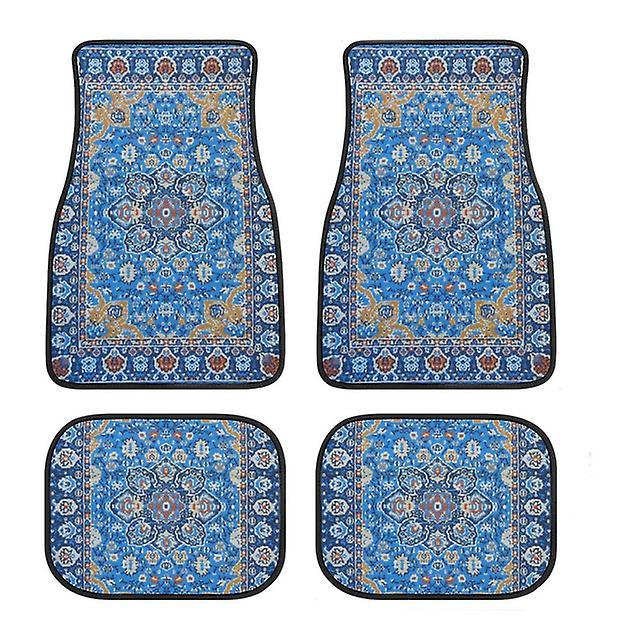 Mat Car Floor Carpet Set Of 4 Piece Persian Rug Design Auto Interior Floor Mats Durable Front & Rear Carpets For Car Truck S 2