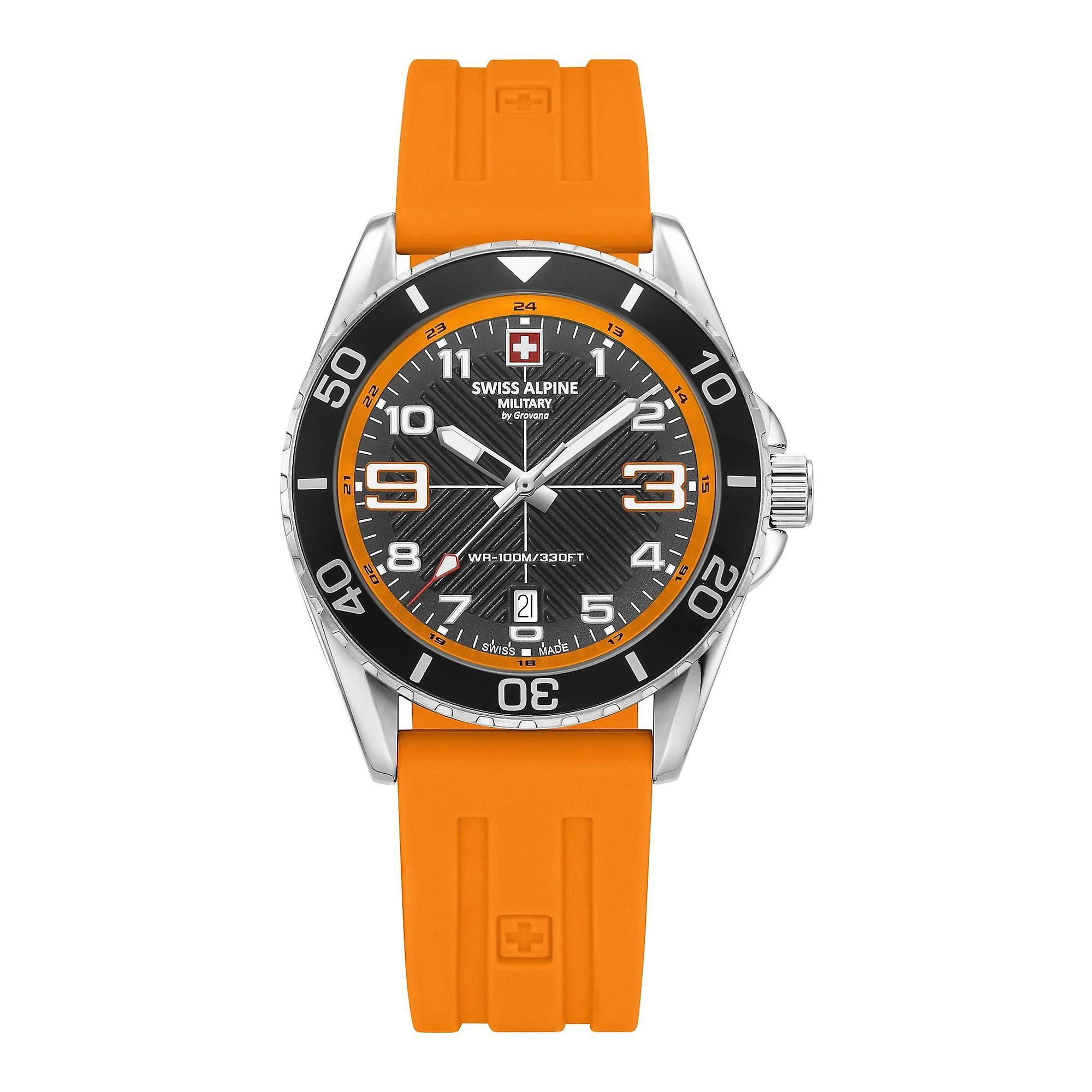 Swiss Alpine Military by Grovana Swiss Alpine Military Men's Watch Analog Quartz 7029.1839SAM Silicone Silver