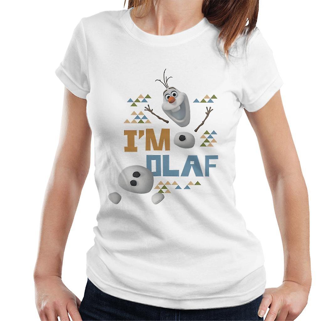 Disney Frozen Im Olaf Women's T-Shirt White Large