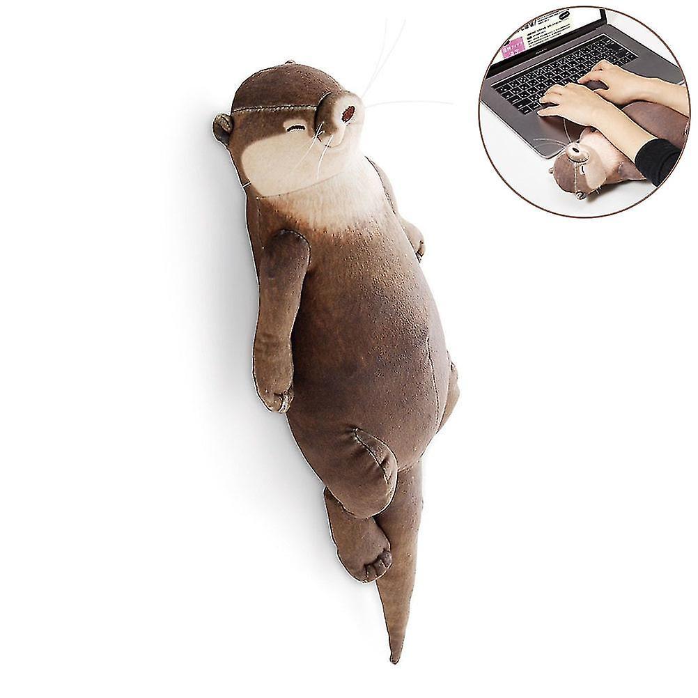 Cute Otter Cotton Filled Wrist Cushion Pillow Wrist Stress Relieve Stuffed Toy For Keyboard Mouse Palm Rest WHBYV