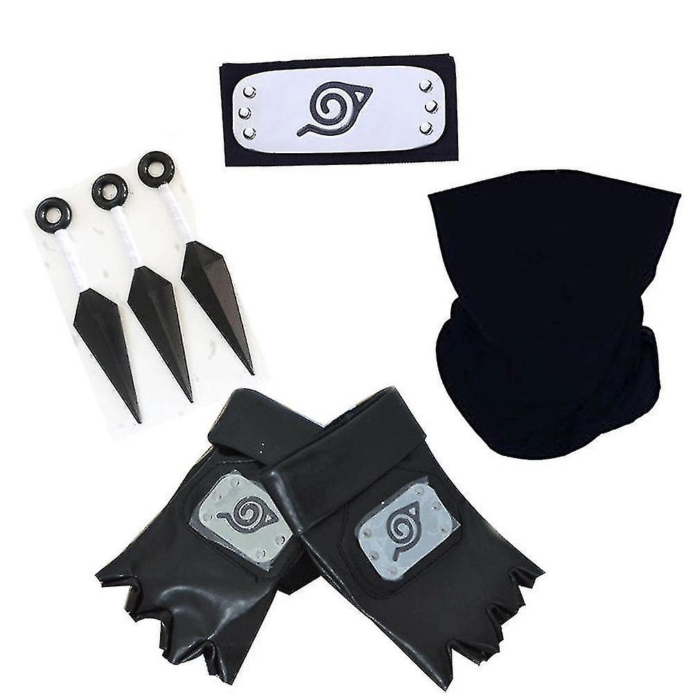 Manchalk Anime Naruto Kakashi Ninja Cosplay Costume Accessories Halloween Carnival Party Full Set