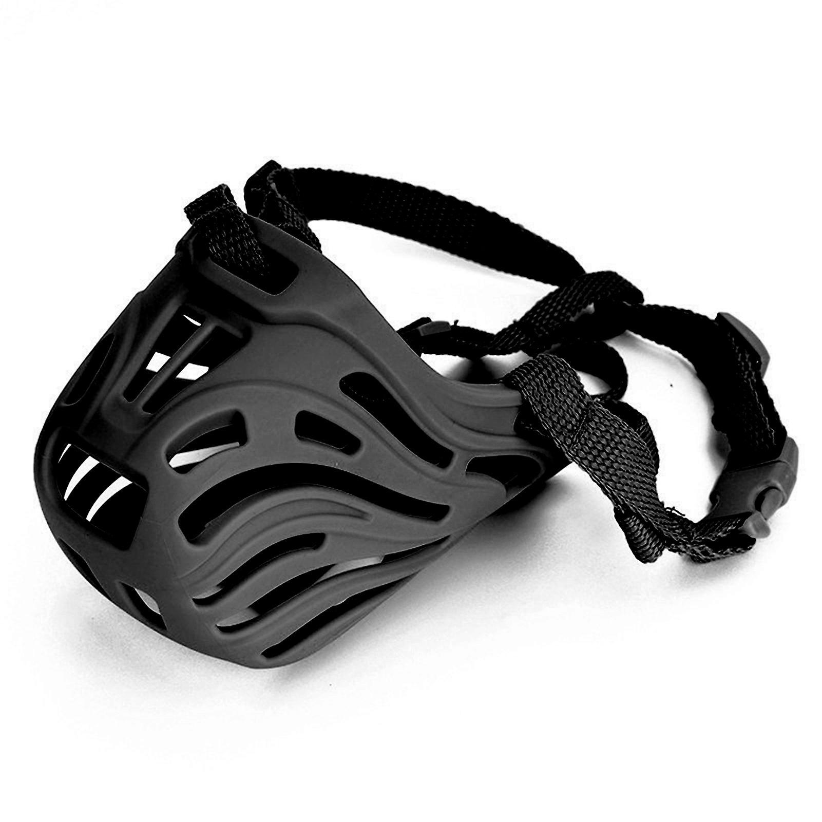 Farfi Silicone Dog Muzzle With Adjustable Strap Black M