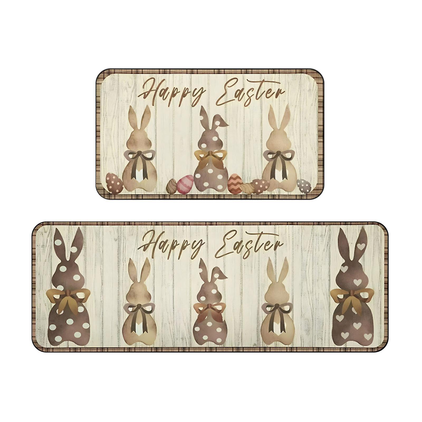 Fansila Easter Decorations Easter Carpet Rabbit Kitchen Carpet Entrance Door Mat Festival Decoration Carpet FAN20240121 C