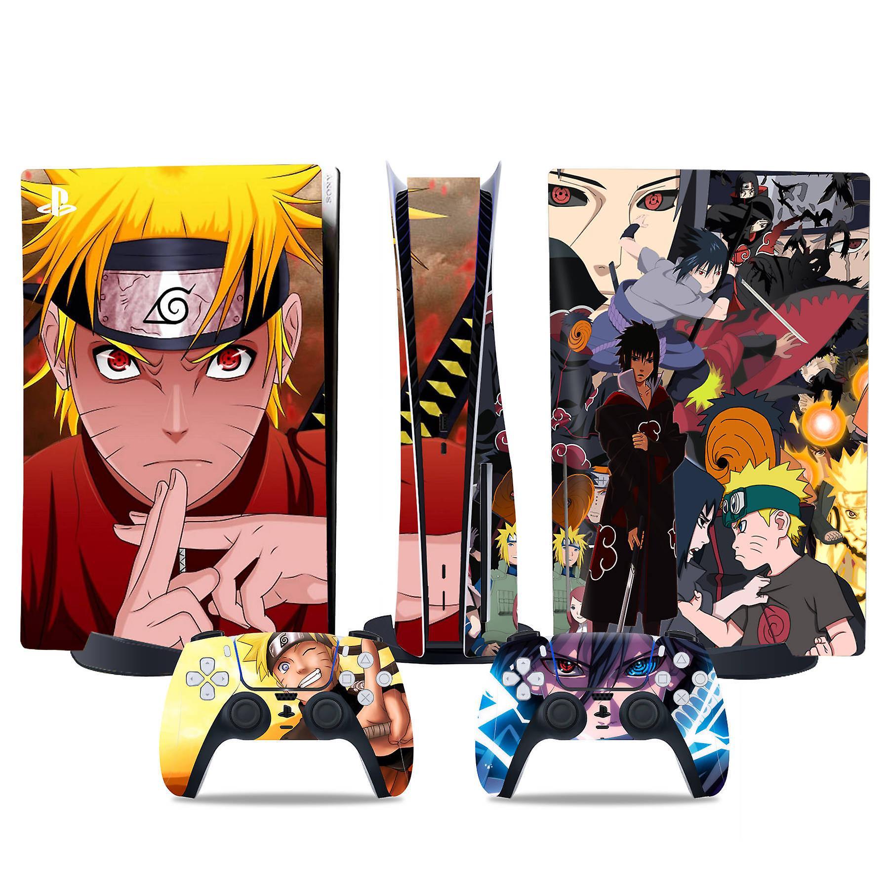 Heyone PS5 optical drive version sticker, cool PS5 skin, controller handle,for PS5 console and controller,NARUTO