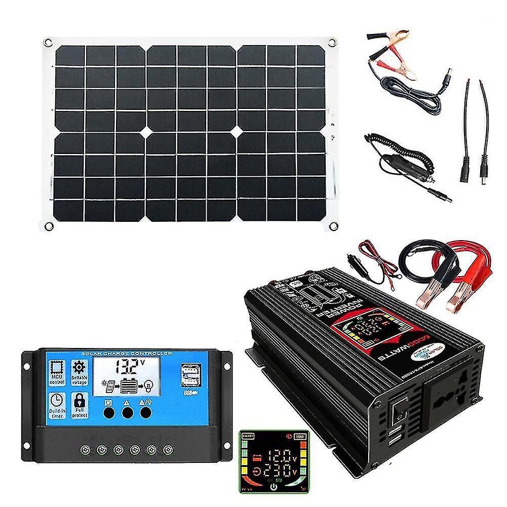 Guangzhou Yunlan Trading Co., Solar Panel Kit Complete 6000w Modified Sine Wave Inverter Lcd Display Dual Usb Dc12v to 110v With