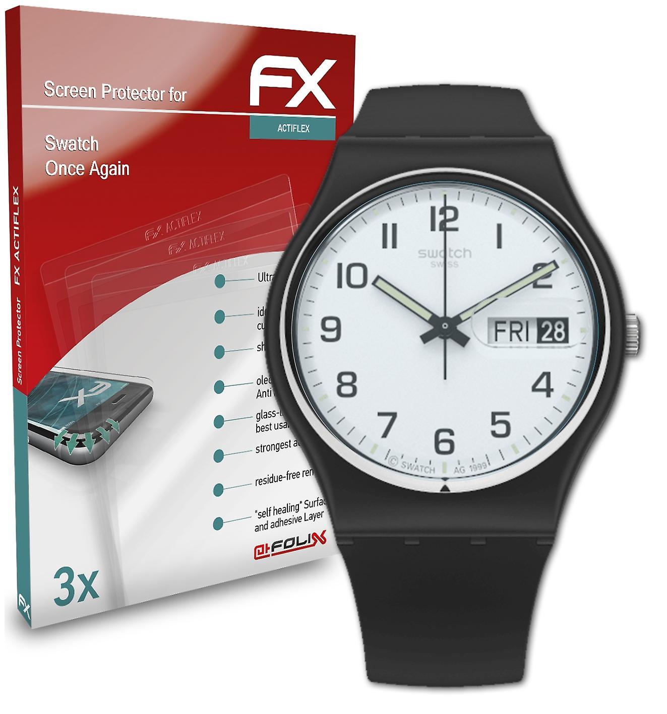 atFoliX 3x protective film compatible with Swatch Once Again film clear &flexible 04 FX-ACTIFLEX