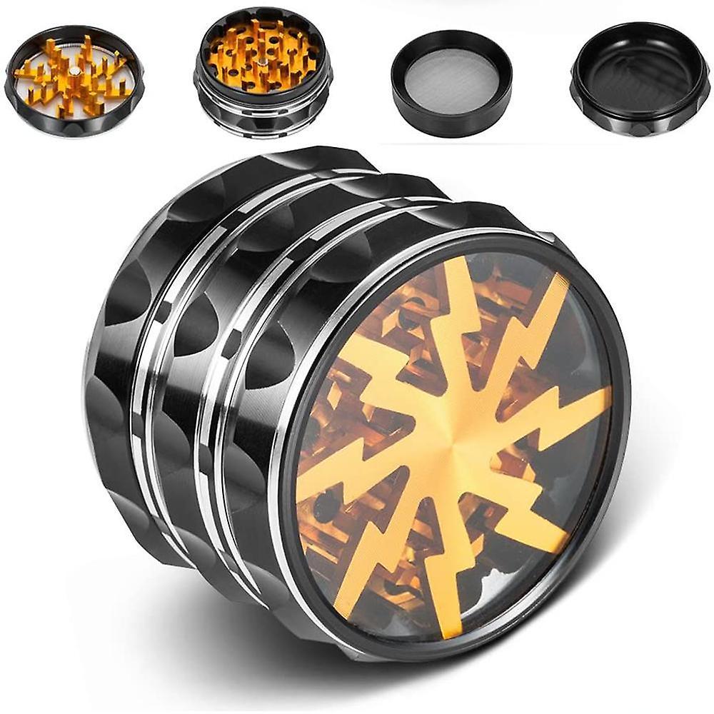 Xceedez Grinder 63mm 4 Pieces New Design Premium Aluminum Tobacco Grinder With Pollen Collector