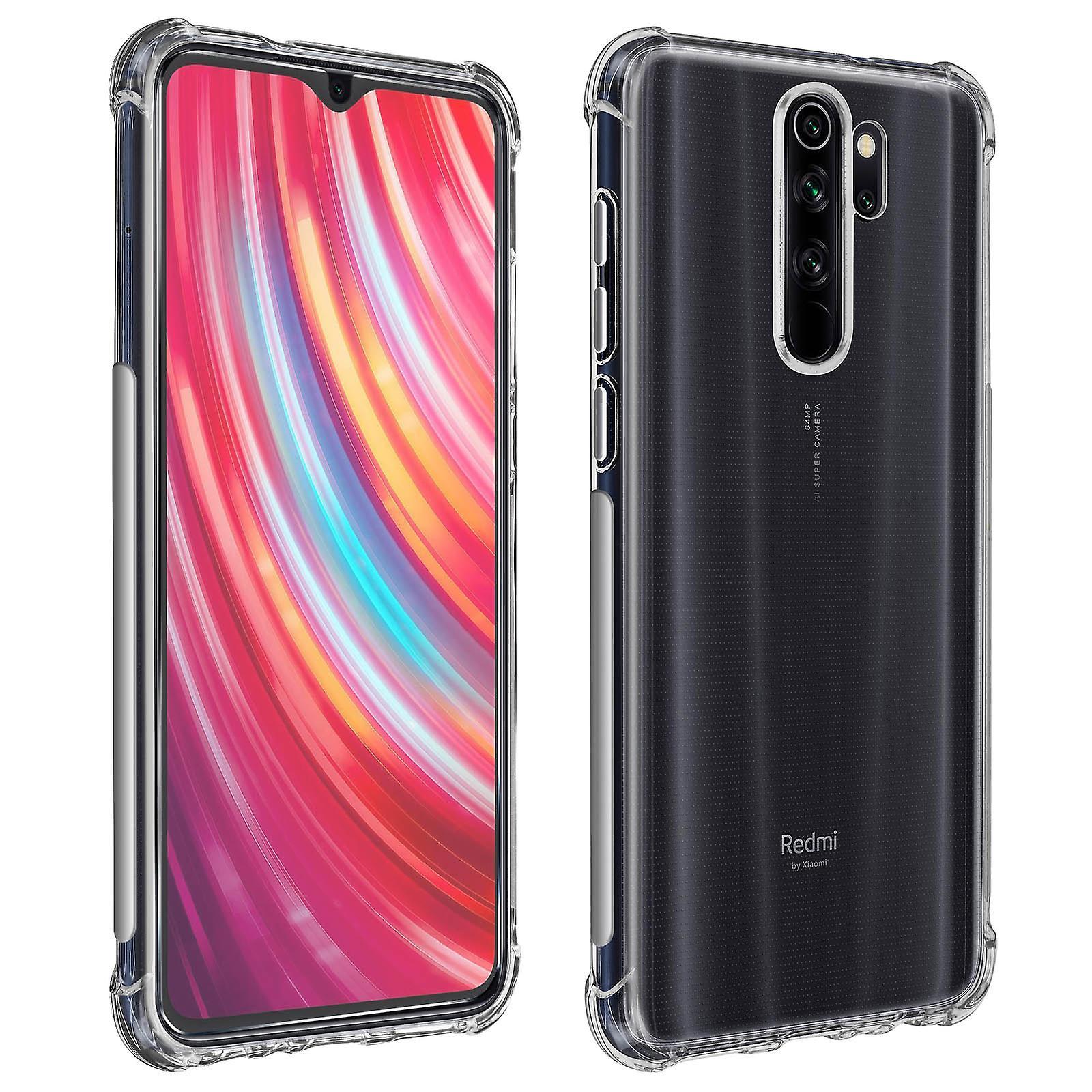 Avizar Protective pack for Xiaomi Redmi Note 8 Pro cover + 9H tempered glass film Transparent