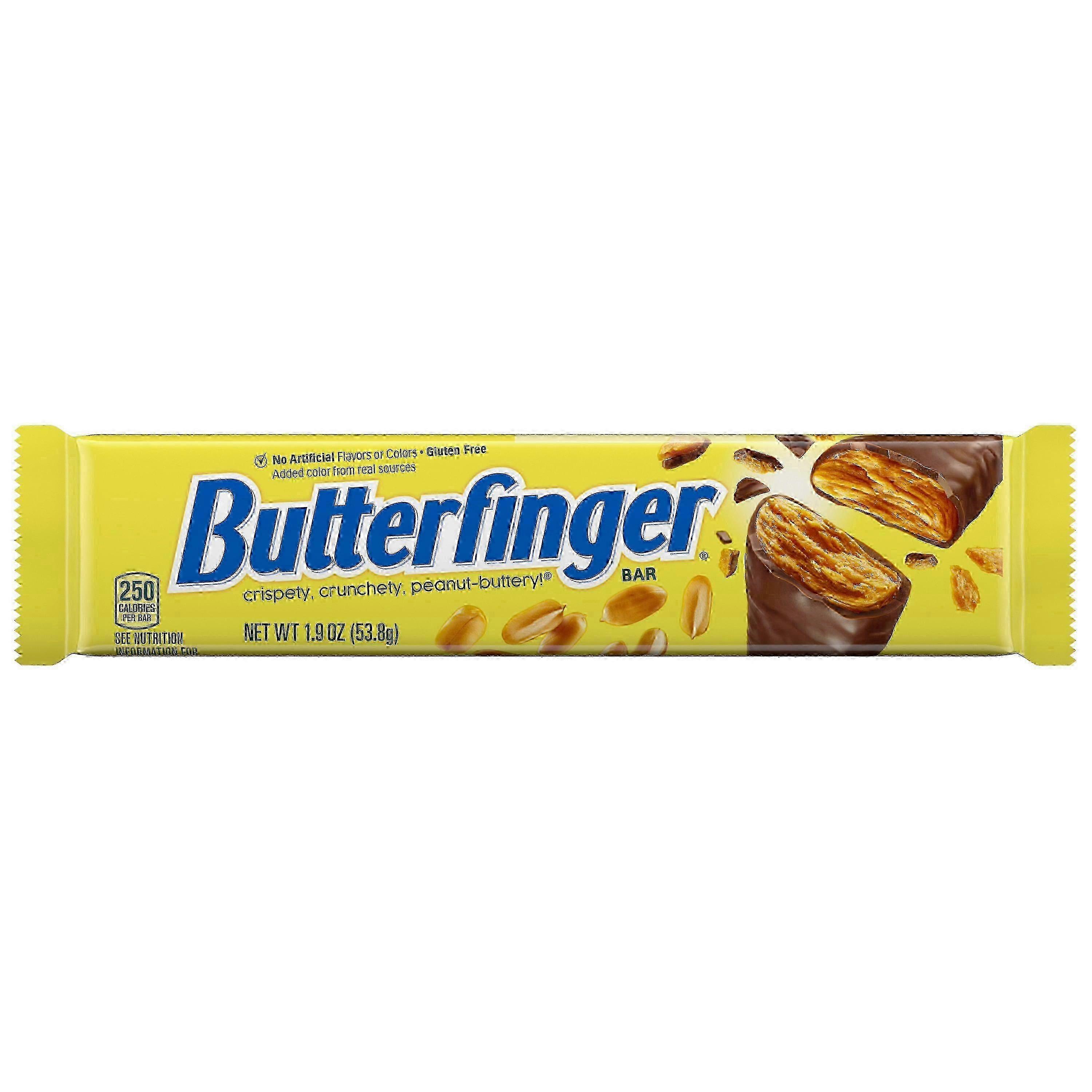 Butterfinger peanut-buttery chocolate-y bar pack, individually wrapped, 1.9 oz