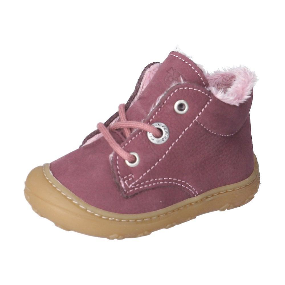 Kids Ricosta Fluffy Lined Laced Short Boot In Pflaume plum 20