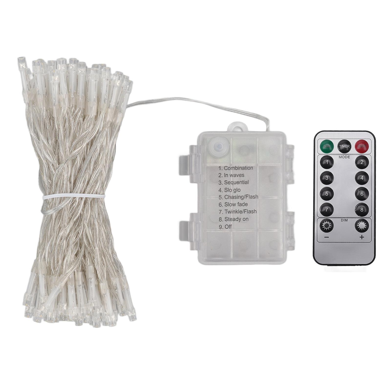 Pcpc Led String Lights Dimmable Timing Battery Remote Control String Lights For Outdoor Garden