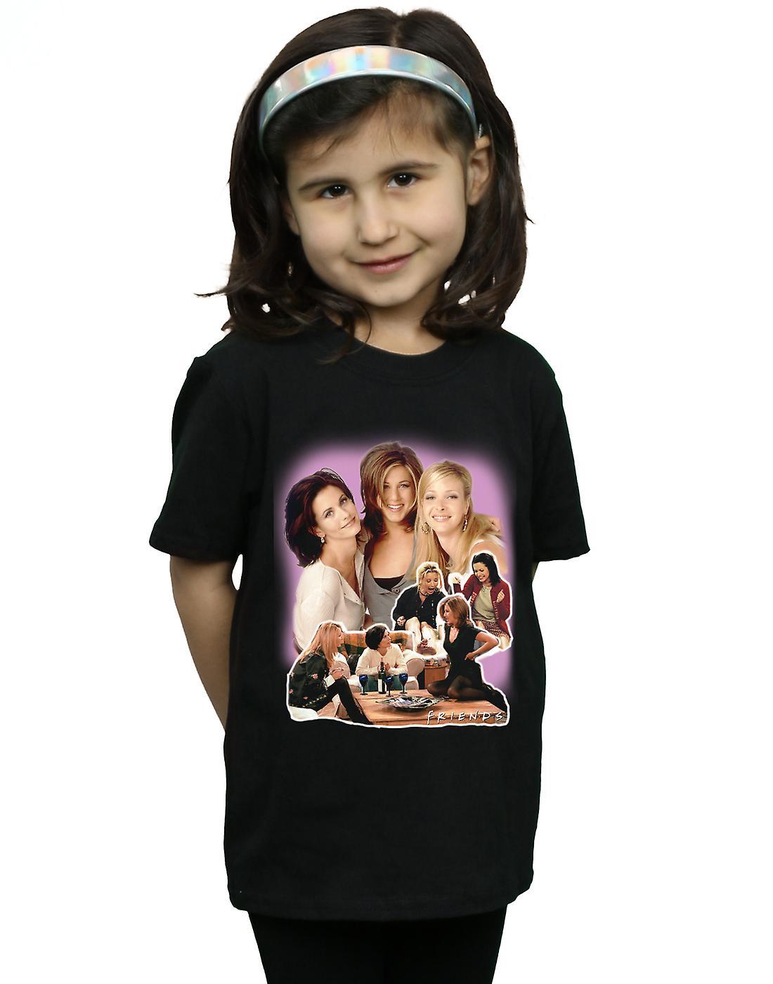 Absolute Cult Friends Girls Girls Collage T-Shirt White 5-6 Years